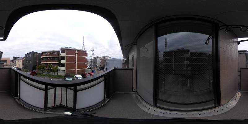 パノラマ画像バルコニー