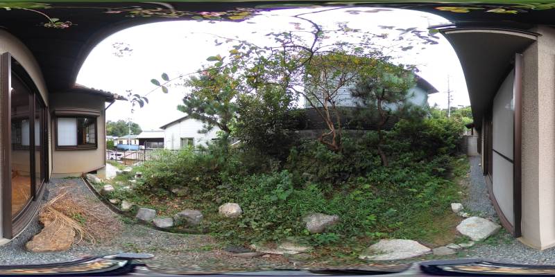 パノラマ画像庭