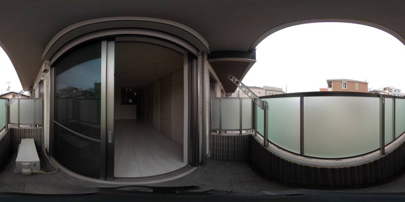 パノラマ画像バルコニー