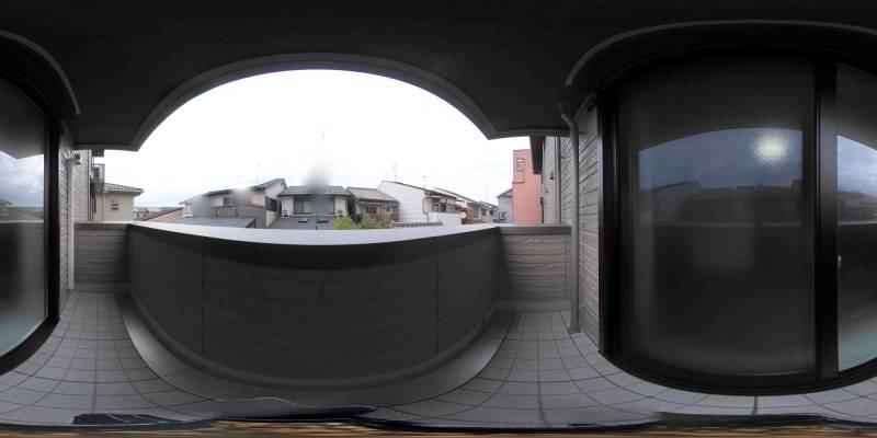 パノラマ画像バルコニー