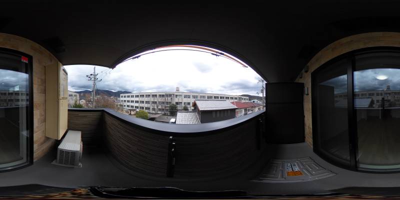 パノラマ画像バルコニー