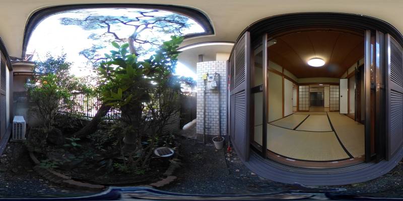 パノラマ画像庭