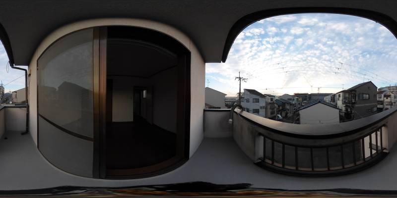 パノラマ画像バルコニー