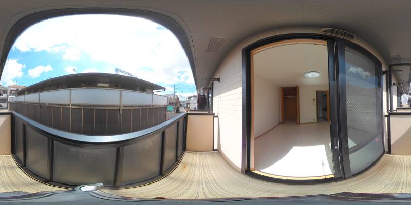 パノラマ画像バルコニー