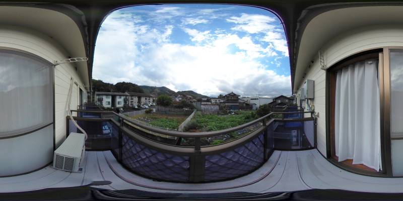 パノラマ画像バルコニー