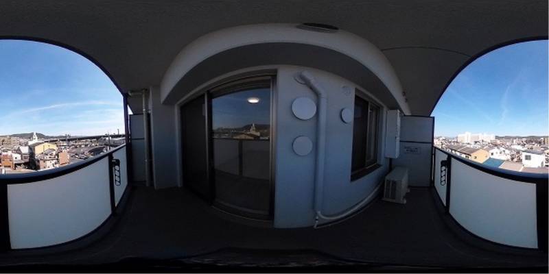 パノラマ画像バルコニー