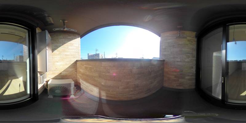 パノラマ画像バルコニー