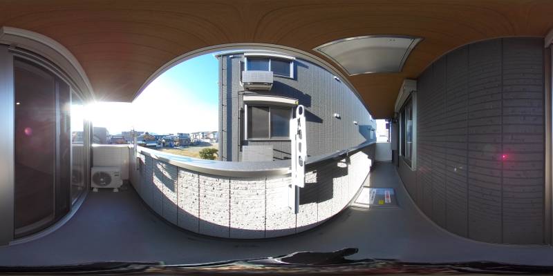 パノラマ画像バルコニー