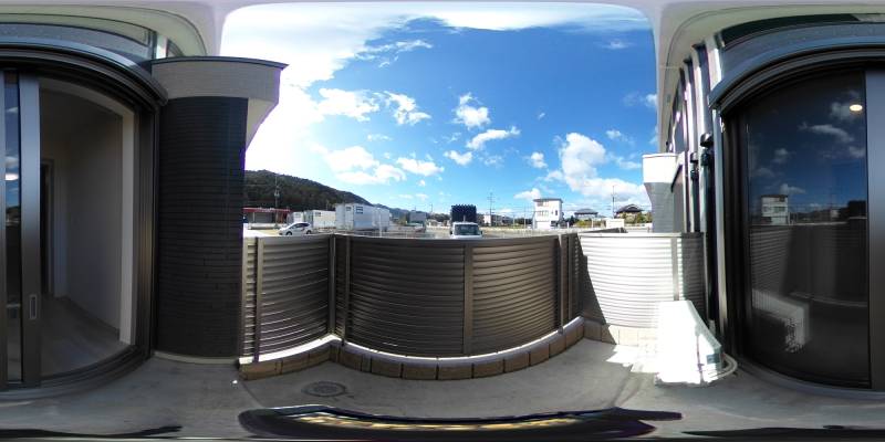 パノラマ画像バルコニー