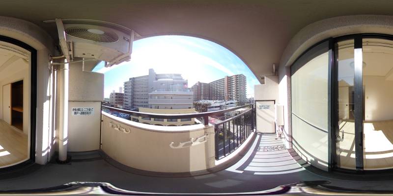 パノラマ画像バルコニー