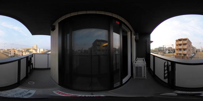 パノラマ画像バルコニー