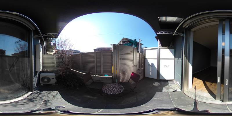 パノラマ画像バルコニー