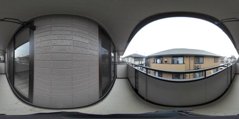 パノラマ画像バルコニー