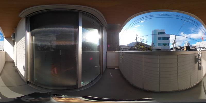 パノラマ画像バルコニー