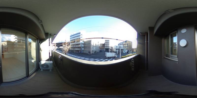 パノラマ画像バルコニー