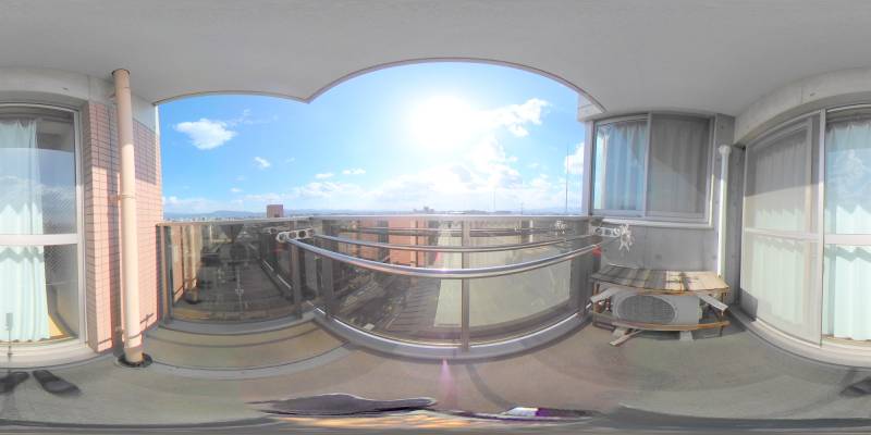 パノラマ画像バルコニー