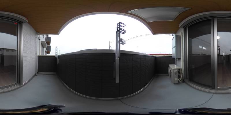 パノラマ画像バルコニー