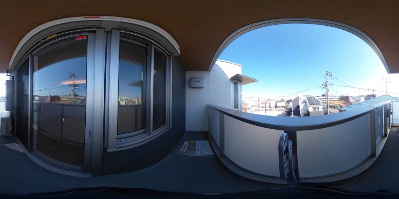 パノラマ画像バルコニー