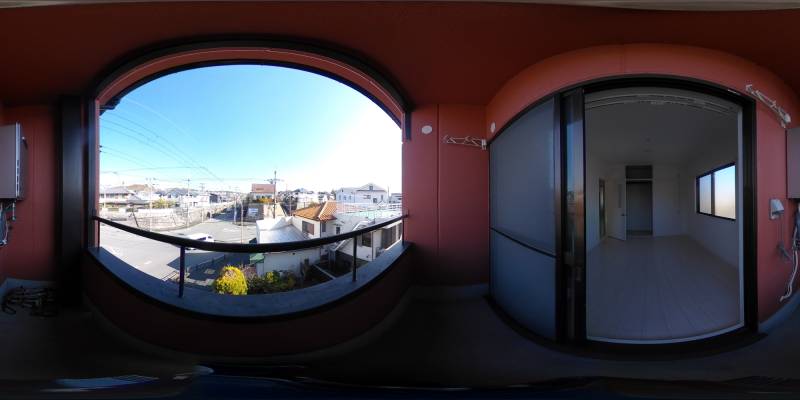 パノラマ画像バルコニー