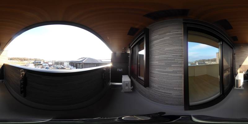 パノラマ画像バルコニー