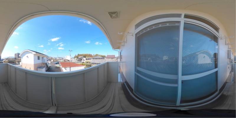 パノラマ画像バルコニー