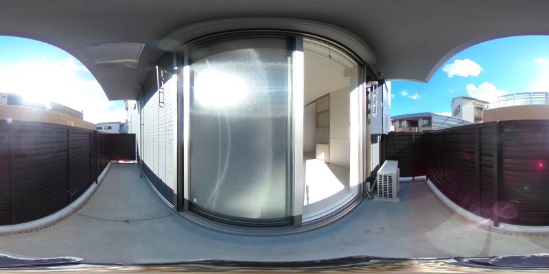 パノラマ画像バルコニー