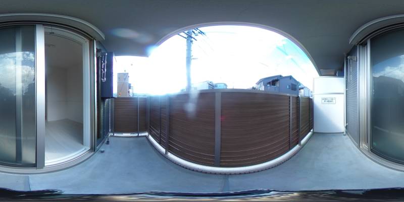 パノラマ画像バルコニー