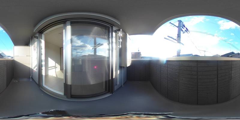 パノラマ画像バルコニー