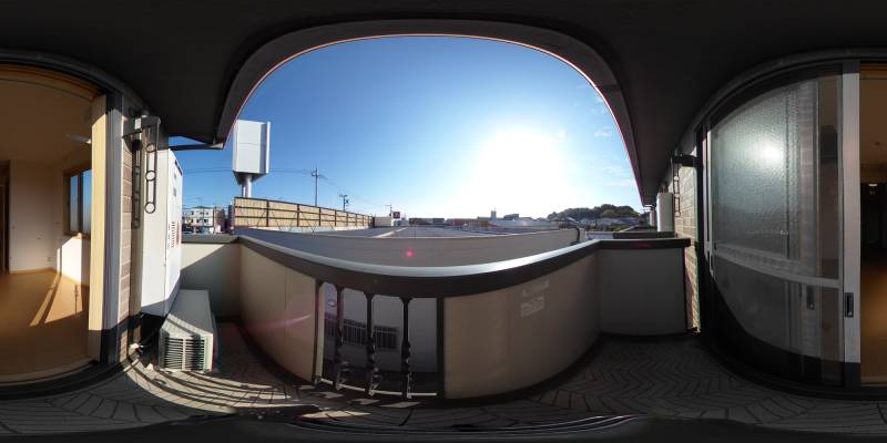 パノラマ画像バルコニー