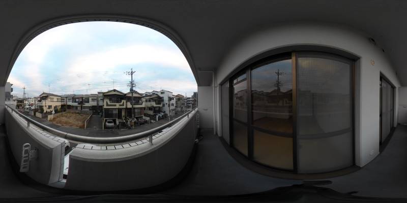 パノラマ画像バルコニー