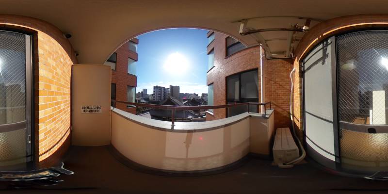 パノラマ画像バルコニー