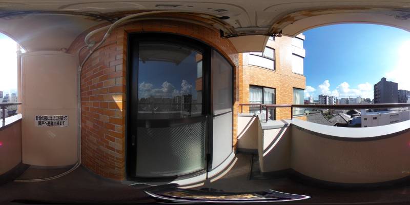 パノラマ画像バルコニー