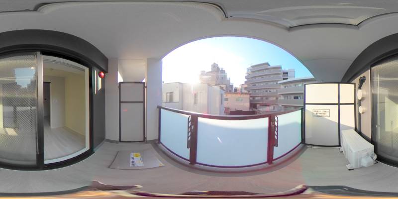 パノラマ画像バルコニー