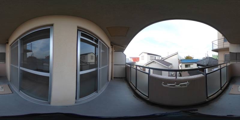 パノラマ画像バルコニー