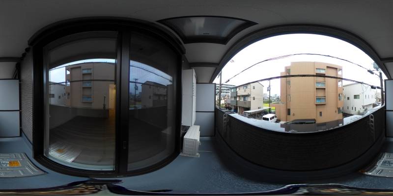 パノラマ画像バルコニー