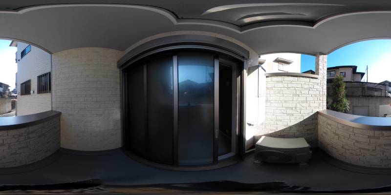 パノラマ画像バルコニー