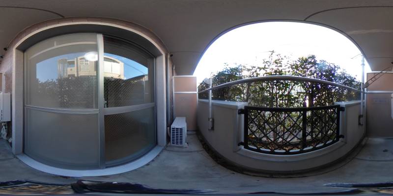 パノラマ画像バルコニー