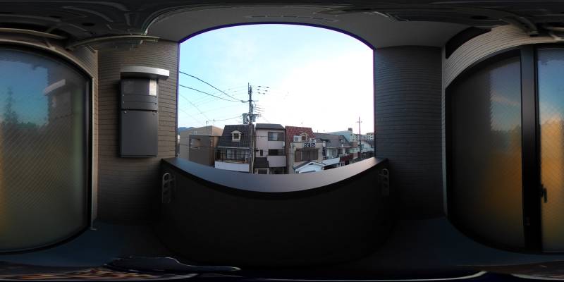 パノラマ画像バルコニー