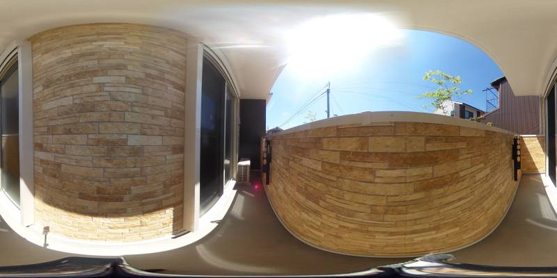 パノラマ画像バルコニー