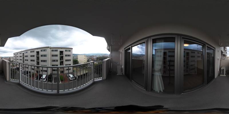 パノラマ画像バルコニー