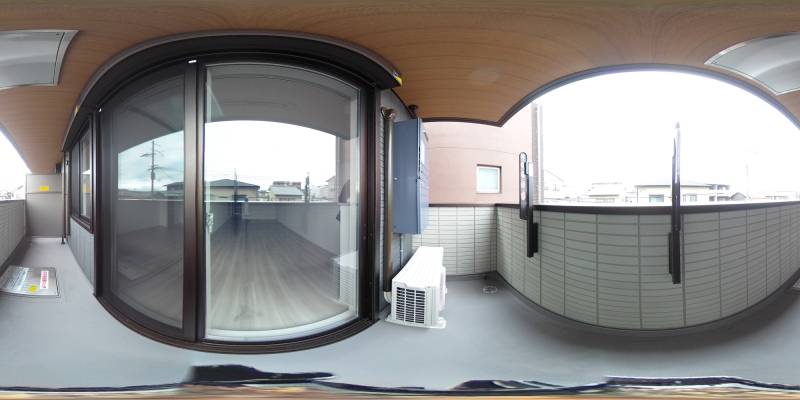 パノラマ画像バルコニー