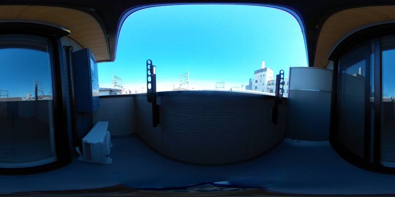 パノラマ画像バルコニー