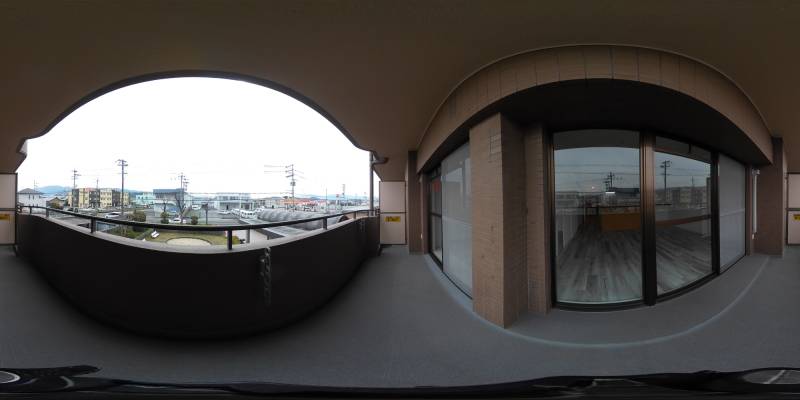 パノラマ画像バルコニー