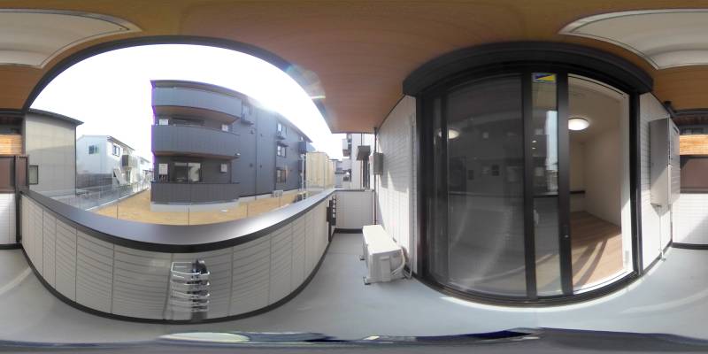 パノラマ画像バルコニー