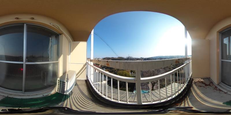 パノラマ画像バルコニー