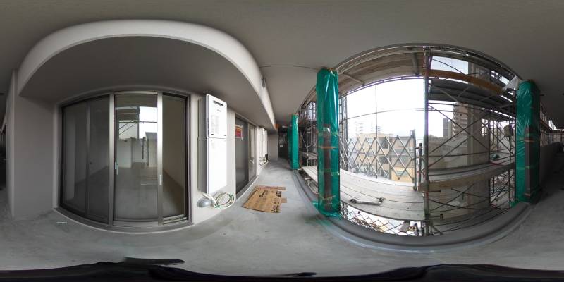 パノラマ画像バルコニー