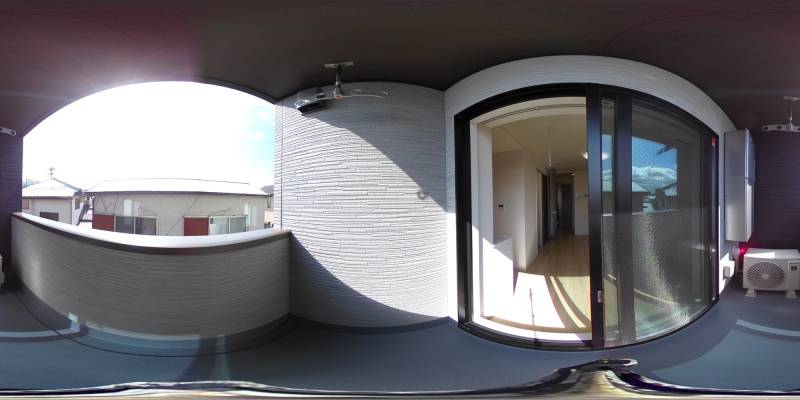 パノラマ画像バルコニー