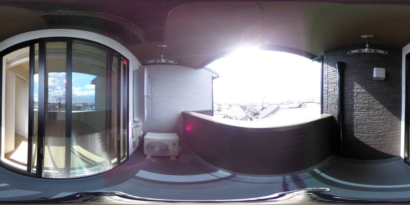 パノラマ画像バルコニー