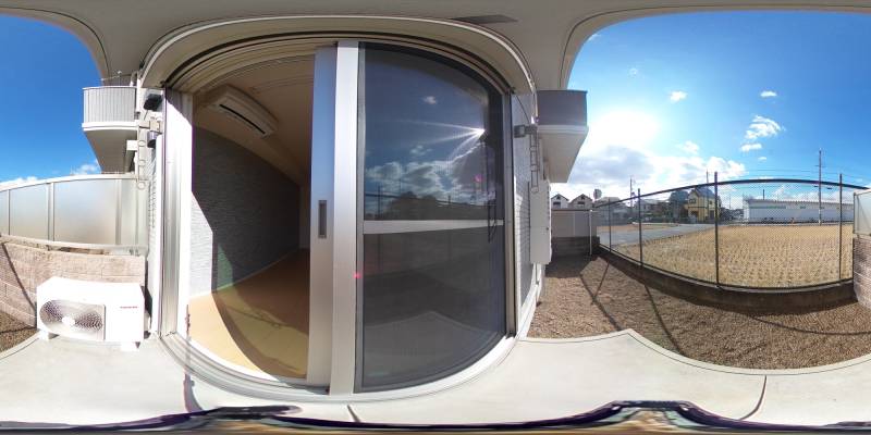 パノラマ画像バルコニー