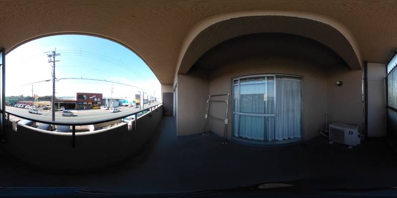 パノラマ画像バルコニー